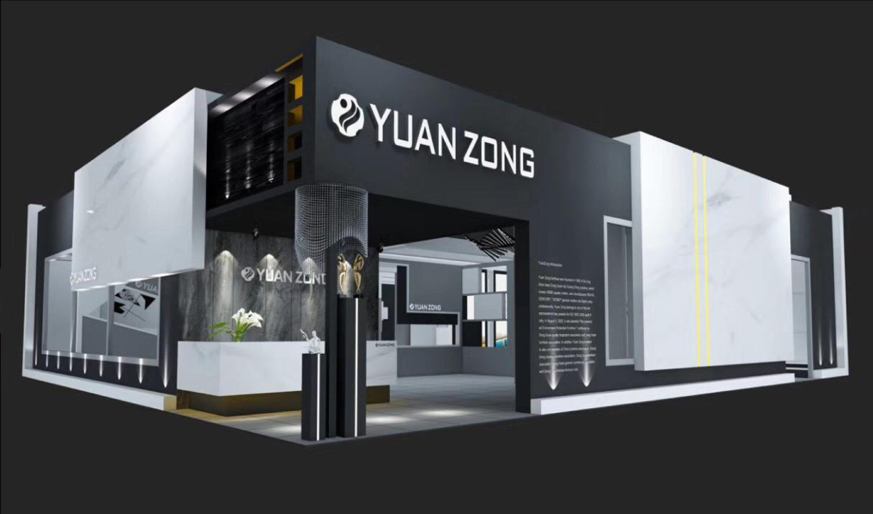 美刻會展為家博會參展企業搭建330平方家具展廳